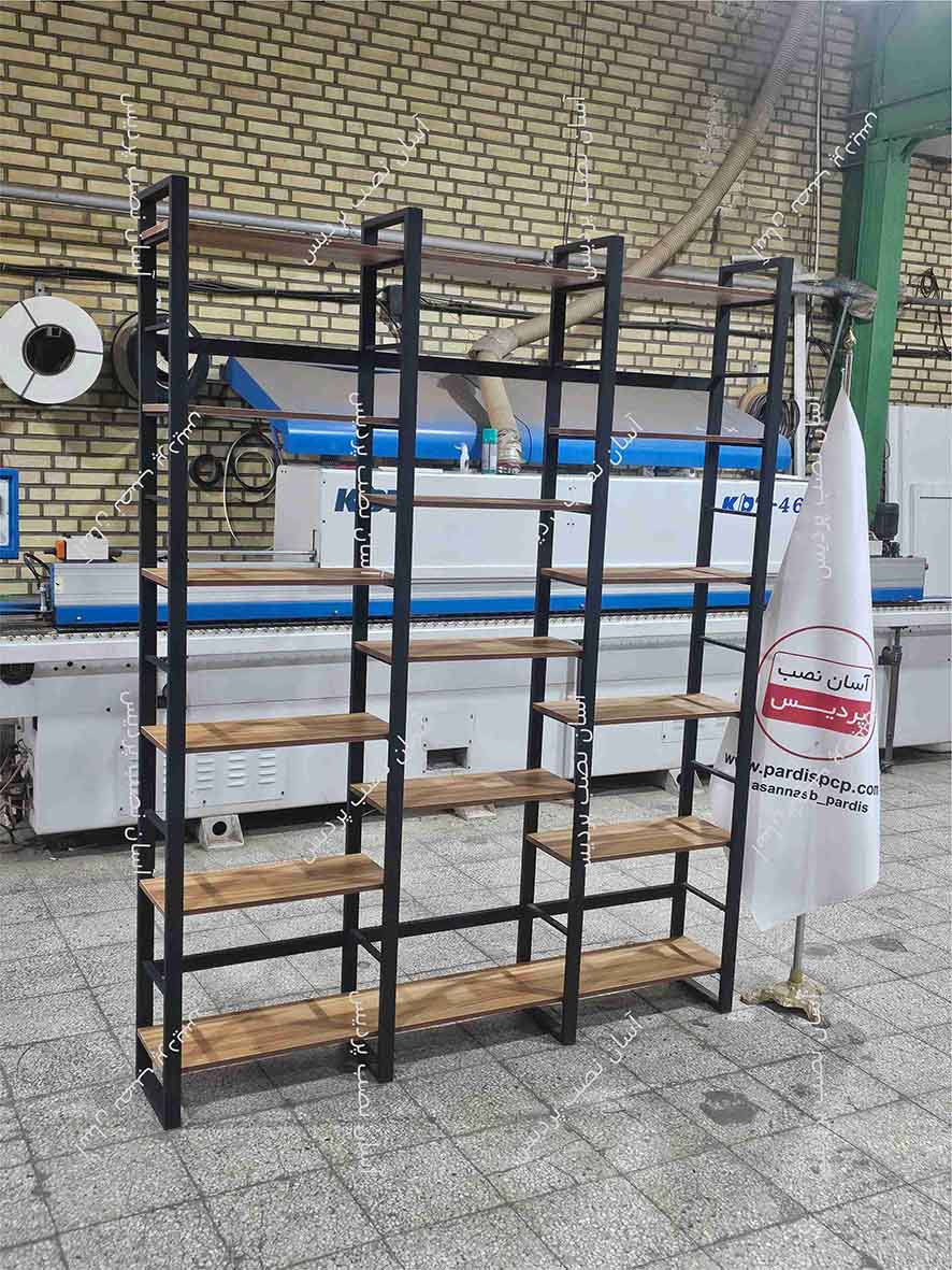 کتابخانه نردبانی 4 پایه ، ارتفاع 220 ، 13 طبقه ، طبقه ضخامت 1.6 سانت