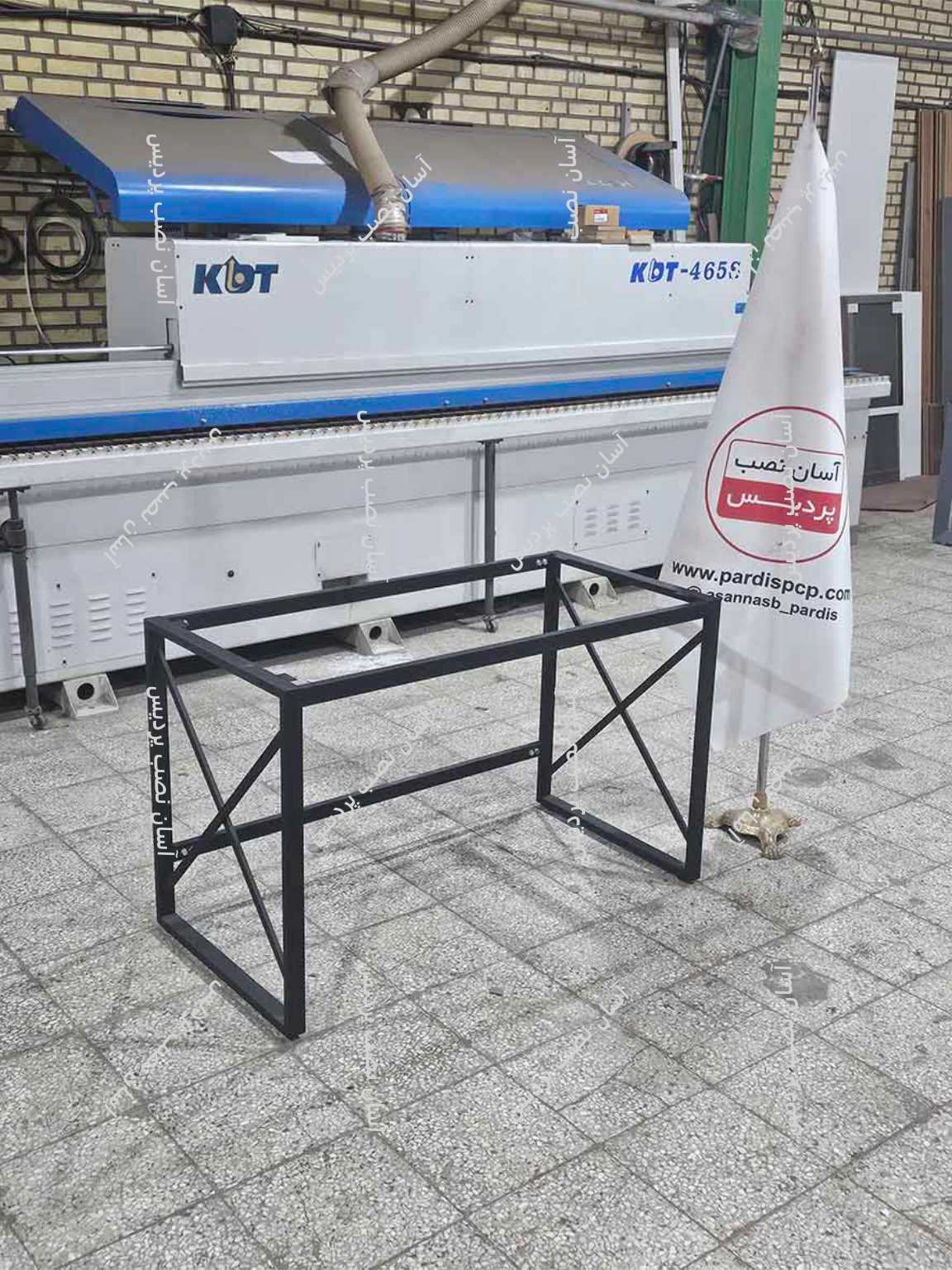 پایه میز فلزی مدل 4020، ایکس دار ، قابل مونتاژ